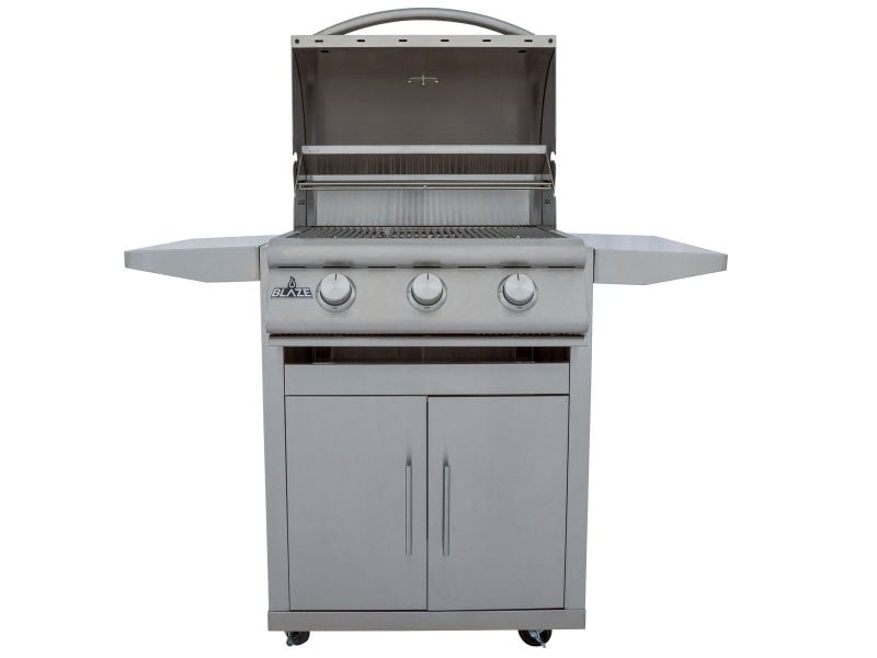 Blaze BCM 25-Inch 3-Burner Freestanding Gas Grill with Stainless Steel Cart