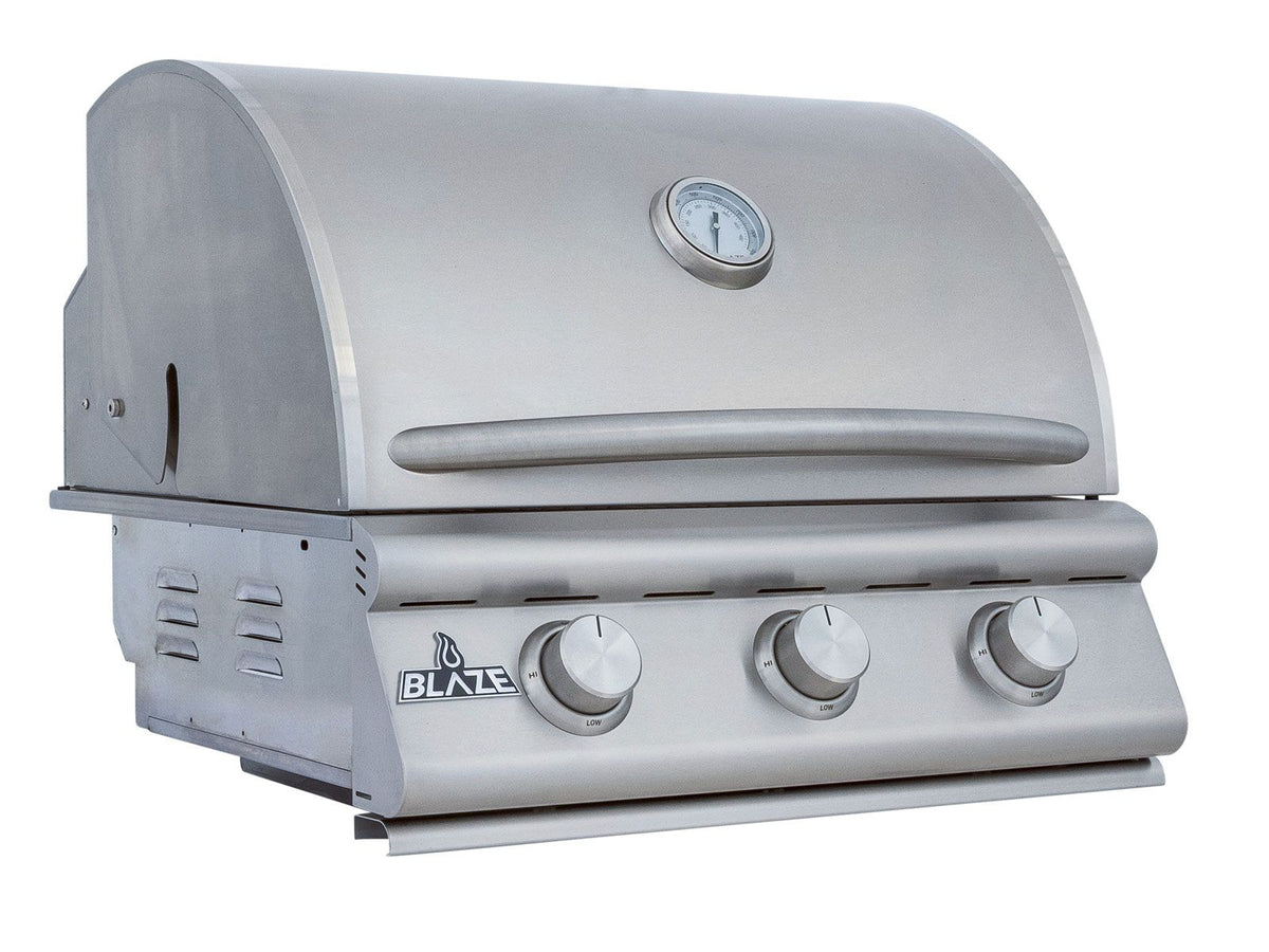 Blaze BCM 25-Inch 3-Burner Freestanding Gas Grill with Stainless Steel Cart