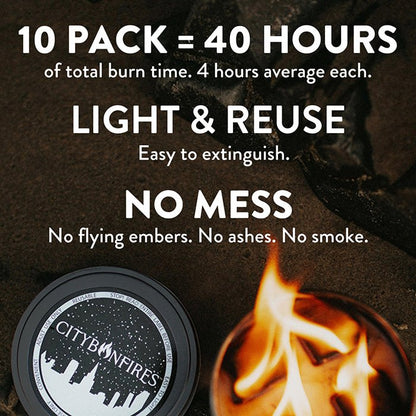 City Bonfire Portable Fire Pit - 10 Pack