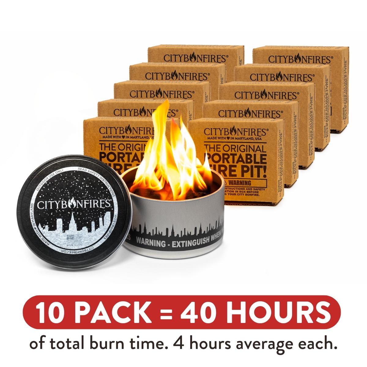 City Bonfire Portable Fire Pit - 10 Pack
