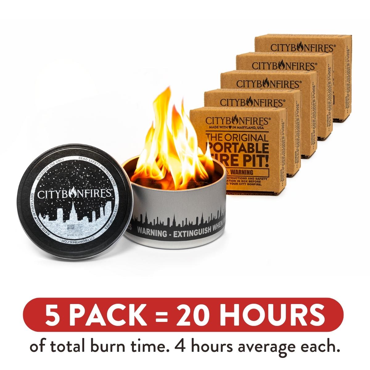 City Bonfires Portable Fire Pit - 5 Pack