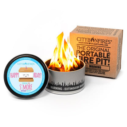 City Bonfire - Happy Birthday Edition Portable Fire Pit