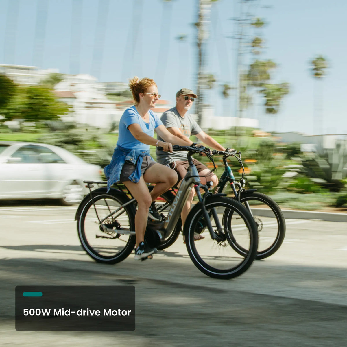 VTUVIA CMB 8-Speed 500W Mid-Drive Step-Through Electric Commuter Bike