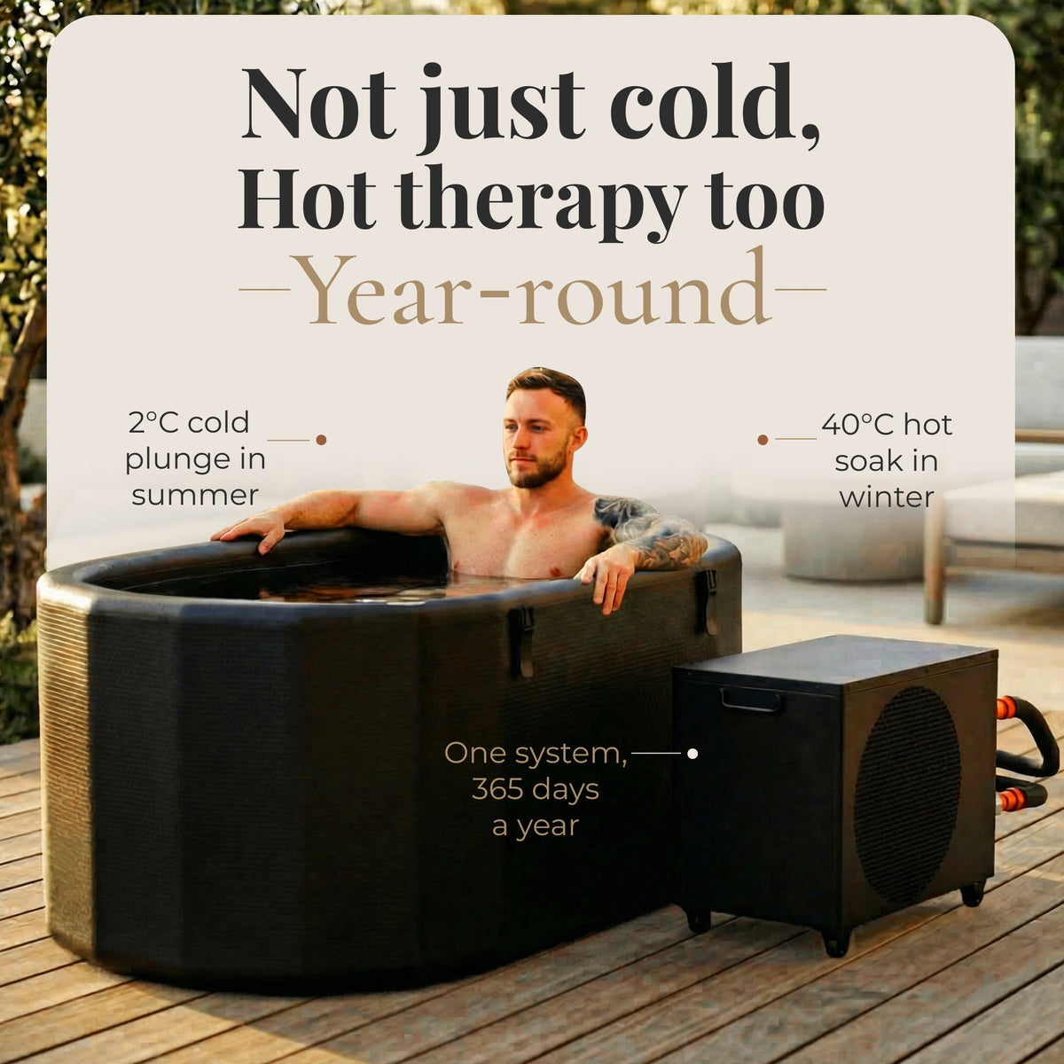 XXL 216-Gallon Inflatable Cold Plunge Tub – Chiller Compatible