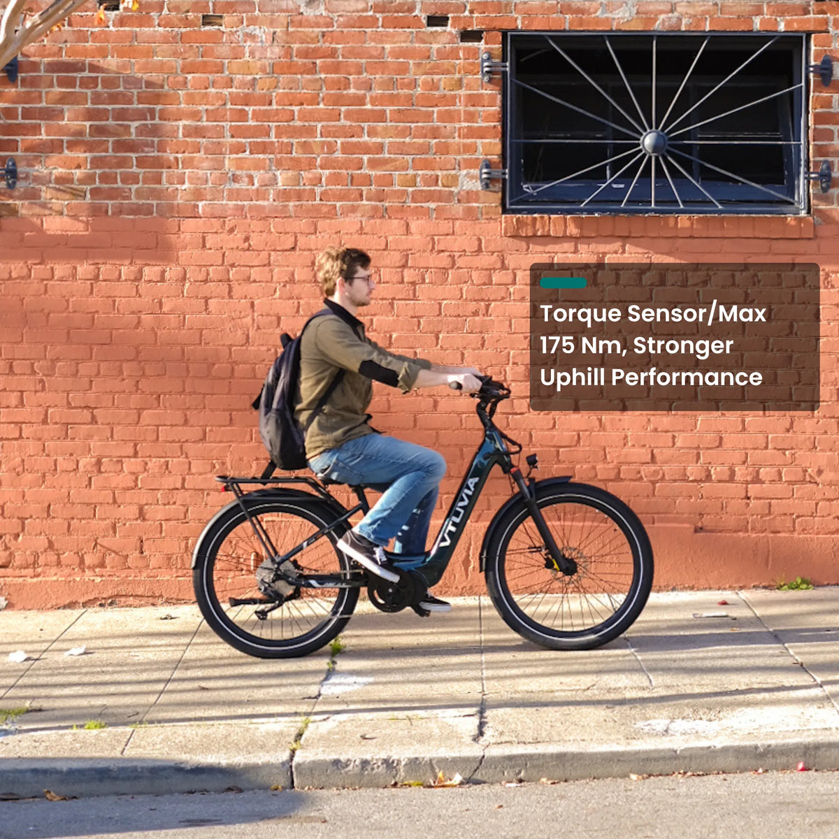 VTUVIA CMB 8-Speed 500W Mid-Drive Step-Through Electric Commuter Bike
