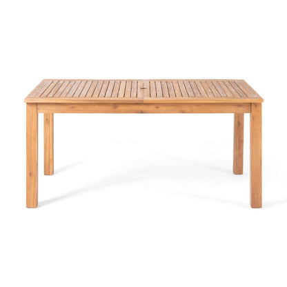 7-Piece Expandable Acacia Wood & Rope Outdoor Dining Set – Seats 6