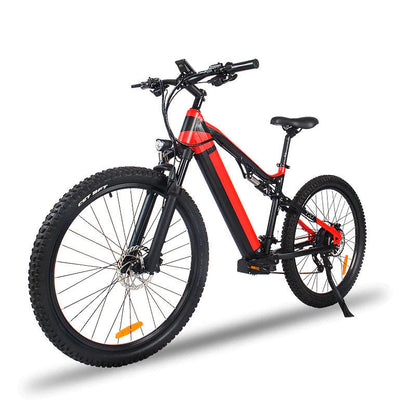 Sivrock 500W Full-Suspension Electric Mountain Bike - Red