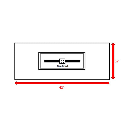 Outdoor Fiber-Reinforced Concrete Propane Fire Pit Table
