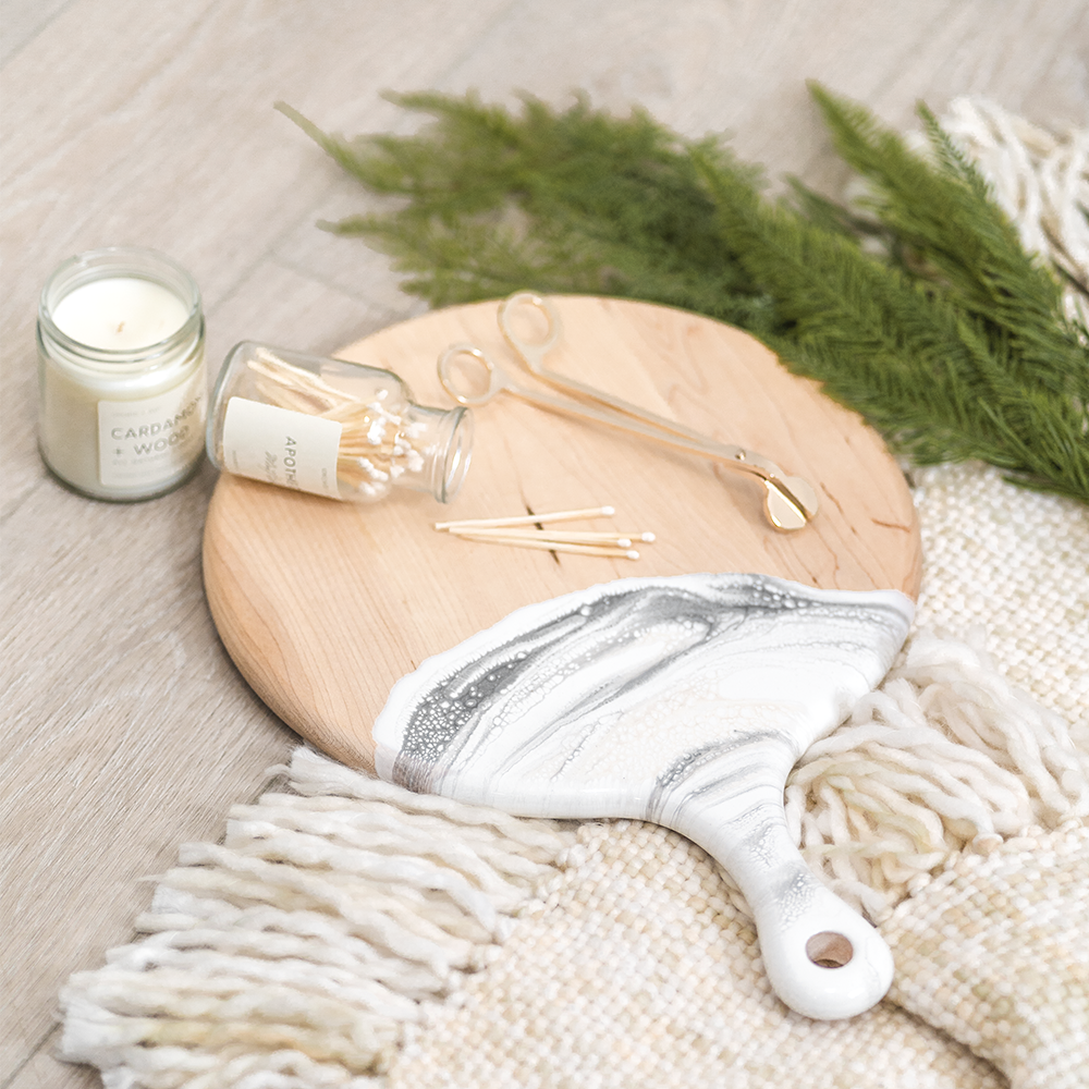 Maple Wood & Resin Charcuterie & Serving Board