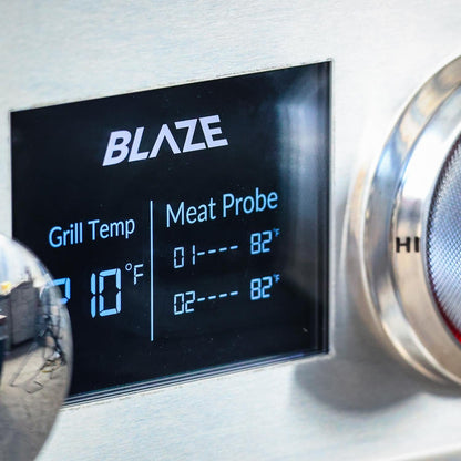 Blaze LTE PRO 40-Inch Freestanding Gas Grill with Stainless Steel Cart, Digital Temperature Screen & Rotisserie