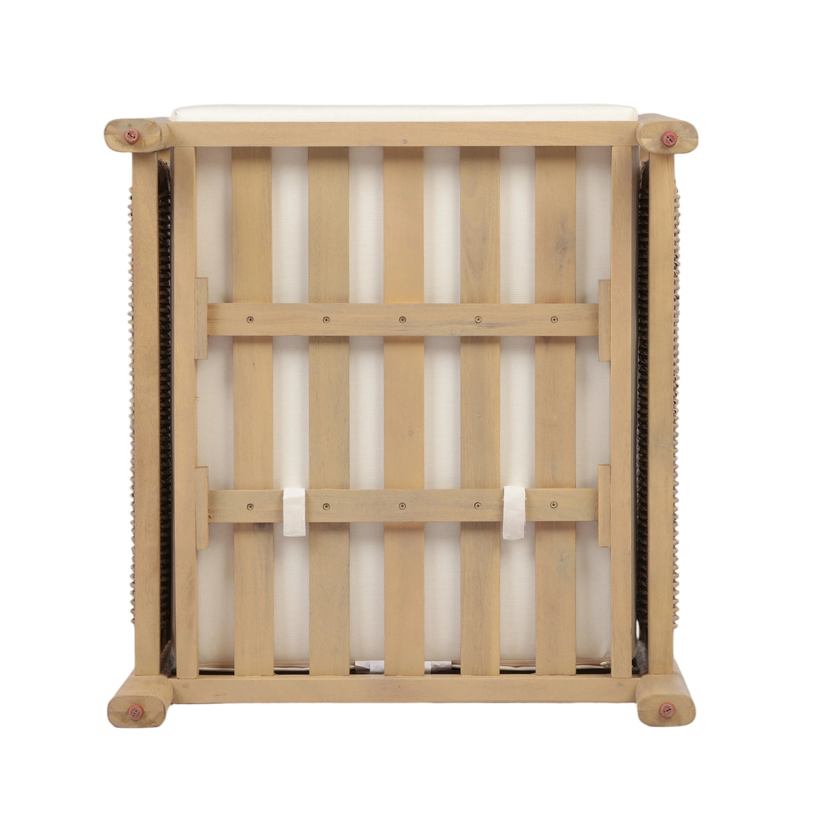 4-Piece Acacia Wood & Handwoven Rattan Outdoor Armchair Set