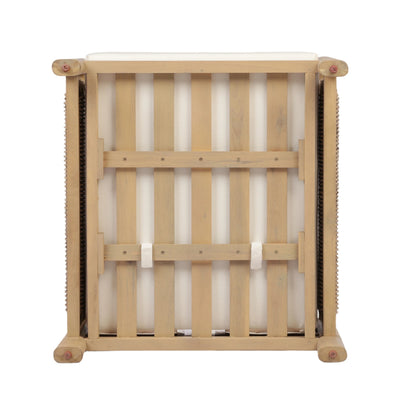 4-Piece Acacia Wood & Handwoven Rattan Outdoor Armchair Set