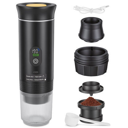 20 Bar Cordless Self-Heating Portable Battery-Powered Espresso Maker
