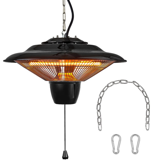 1500W Outdoor Hanging Patio Heater Ultra-Quiet Electric Heating Lamp IP23 Waterproof 2 Heating Levels Overheating Protection Ceiling Mounted Outdoor H - Lavista Moderna
