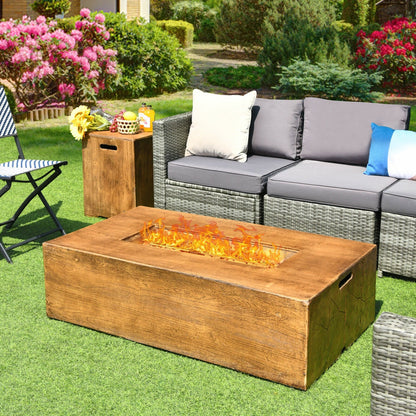 DirectDeals 2-Piece Outdoor Propane Fire Pit Table Set