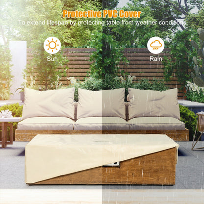 DirectDeals 2-Piece Outdoor Propane Fire Pit Table Set