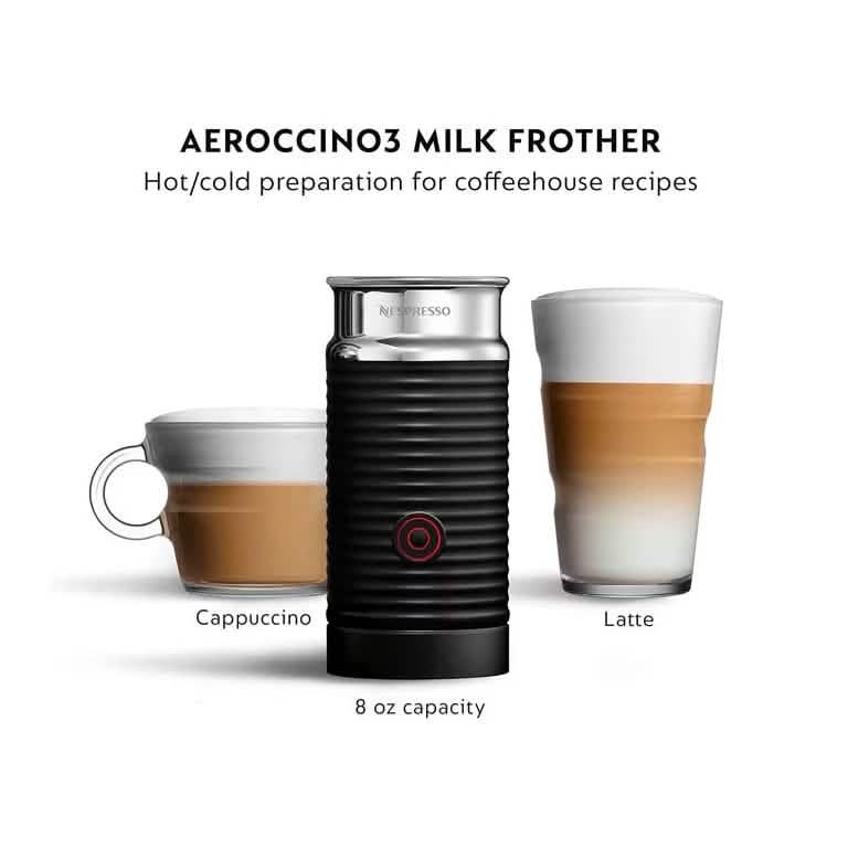 Nespresso Vertuo Next Coffee & Espresso Maker with Aeroccino3 Milk Frother – Refurbishedk Frother (Refurbished) - Lavista Moderna