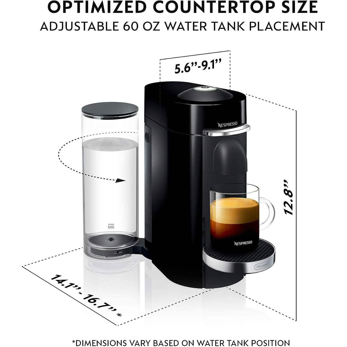 Nespresso VertuoPlus Deluxe Coffee &amp; Espresso Machine – Refurbished