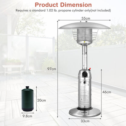 DirectDeals 11,000 BTU Portable Tabletop Propane Patio Heater