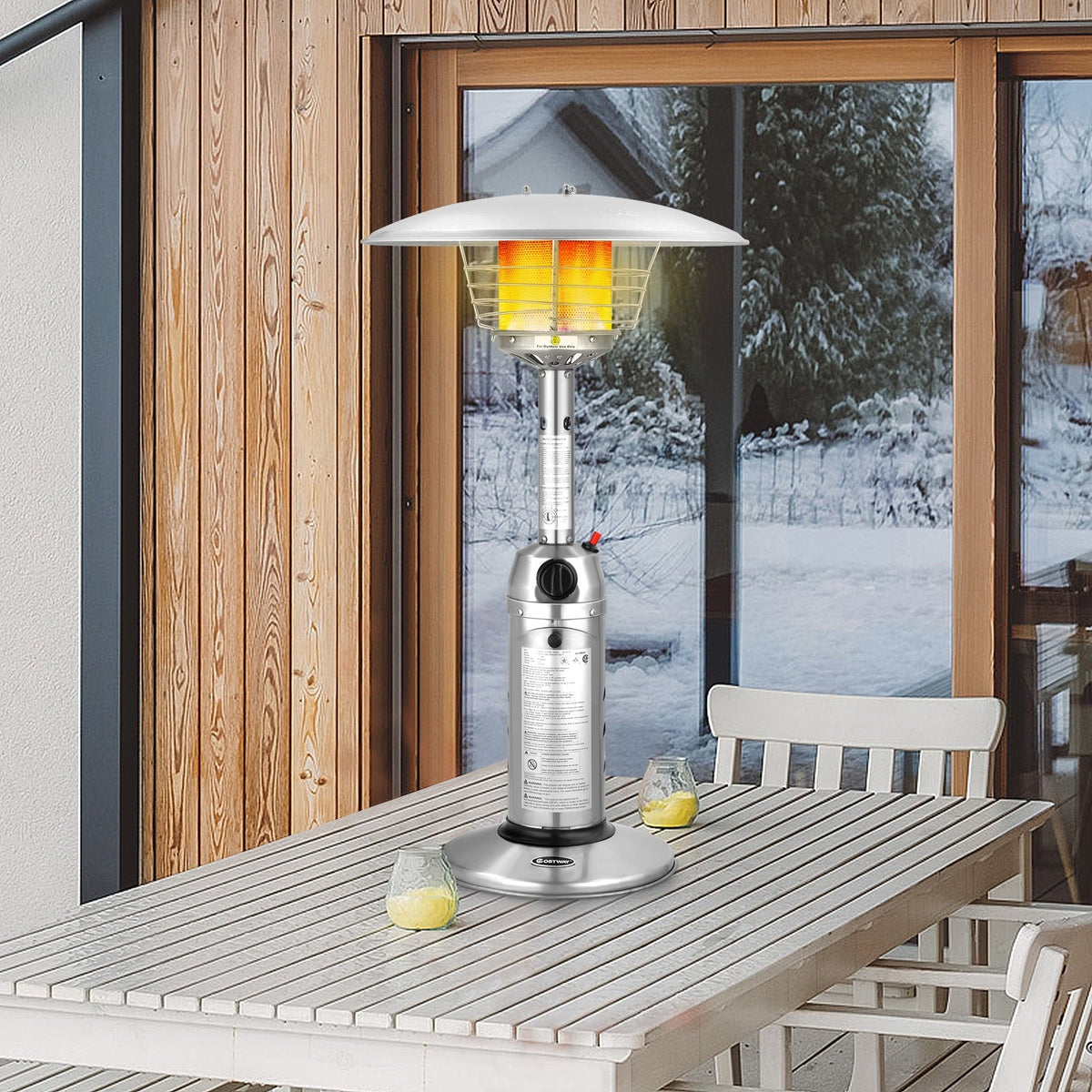 DirectDeals 11,000 BTU Portable Tabletop Propane Patio Heater