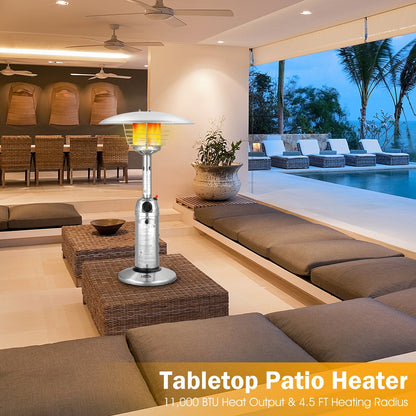 DirectDeals 11,000 BTU Portable Tabletop Propane Patio Heater