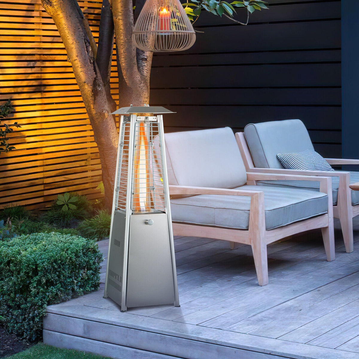 DirectDeals 10,000 BTU Stainless Steel Portable Tabletop Patio Heater