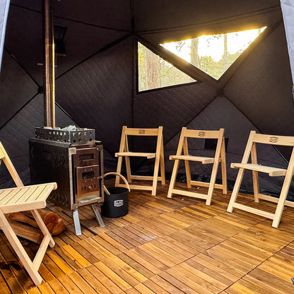 6-Person Portable Outdoor Wood-Burning Sauna Package
