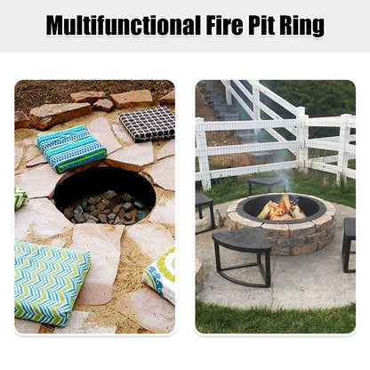 DirectDeals 36-Inch Heavy-Duty Steel Fire Pit Ring – DIY Outdoor Fire Ring