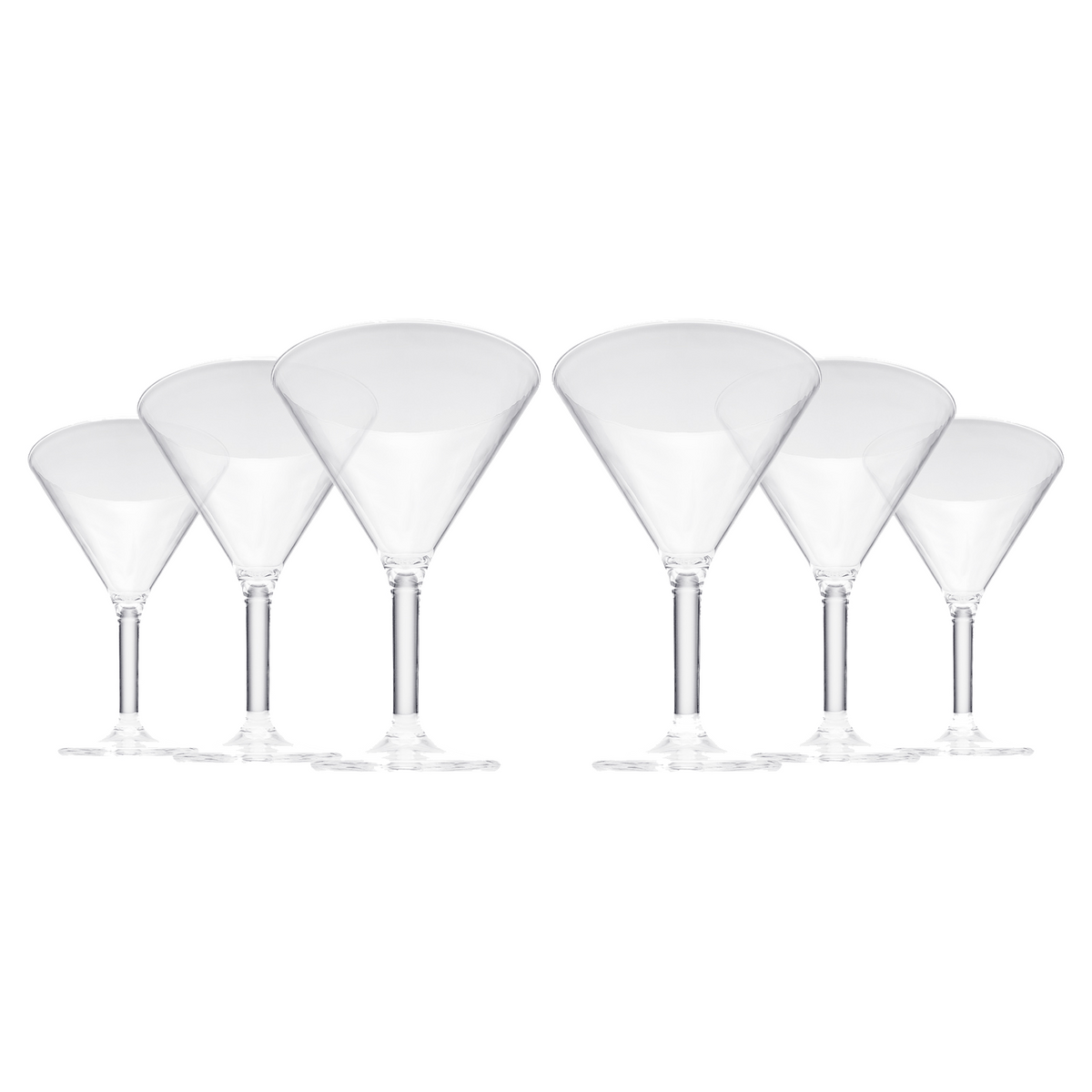 Barcelona Acrylic Martini Glasses, Set of 6
