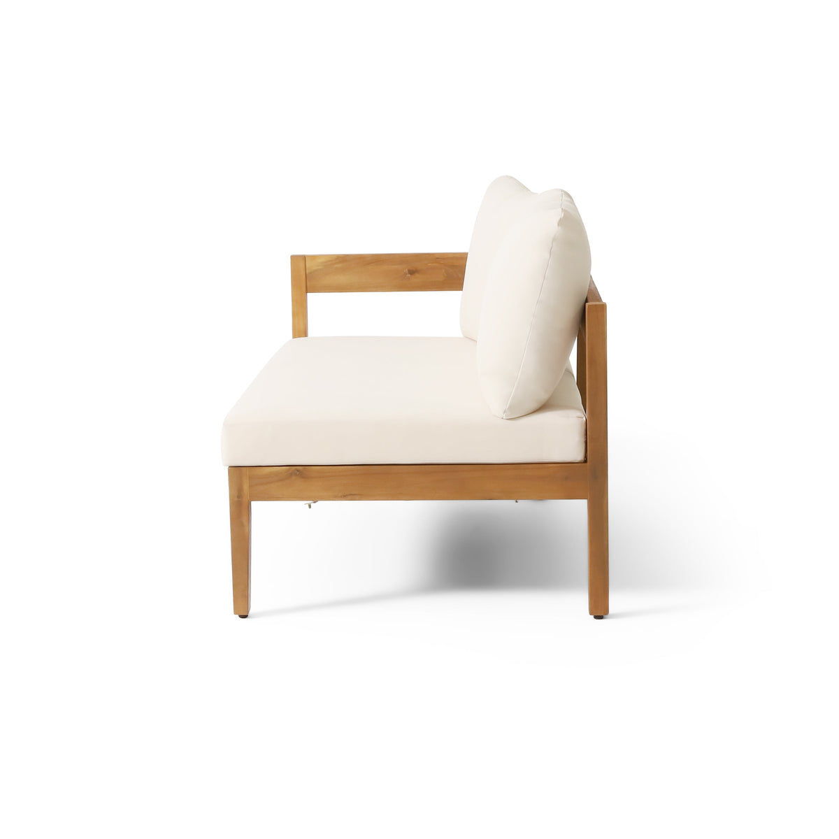 Brooklyn 3-Pieces Acacia Wood & Wicker Outdoor Sectional - Seats 5